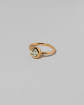 View from the side of the Diamond Wellspring Ring on light color background.