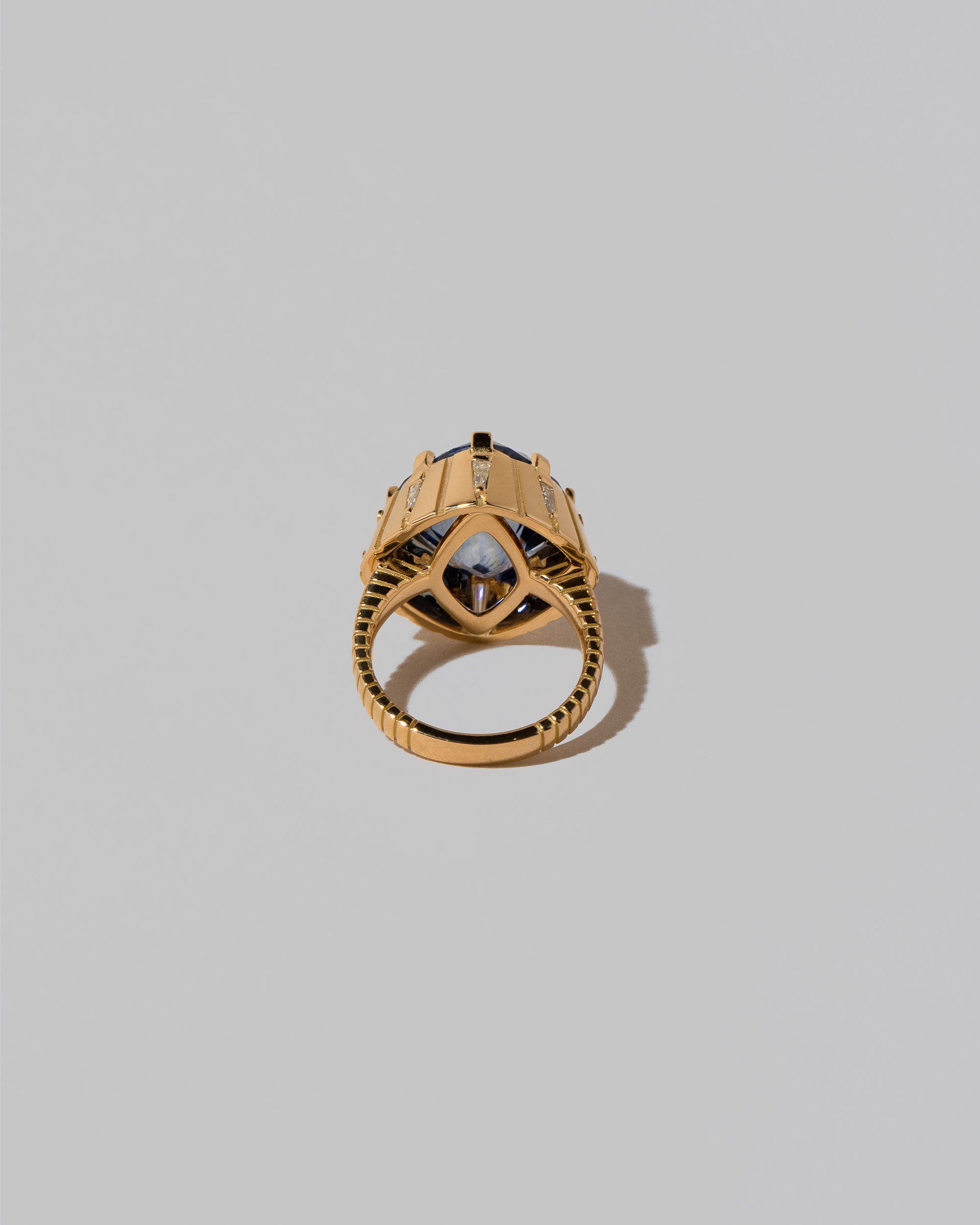 View from the back of the Alluim Ring on light color background.