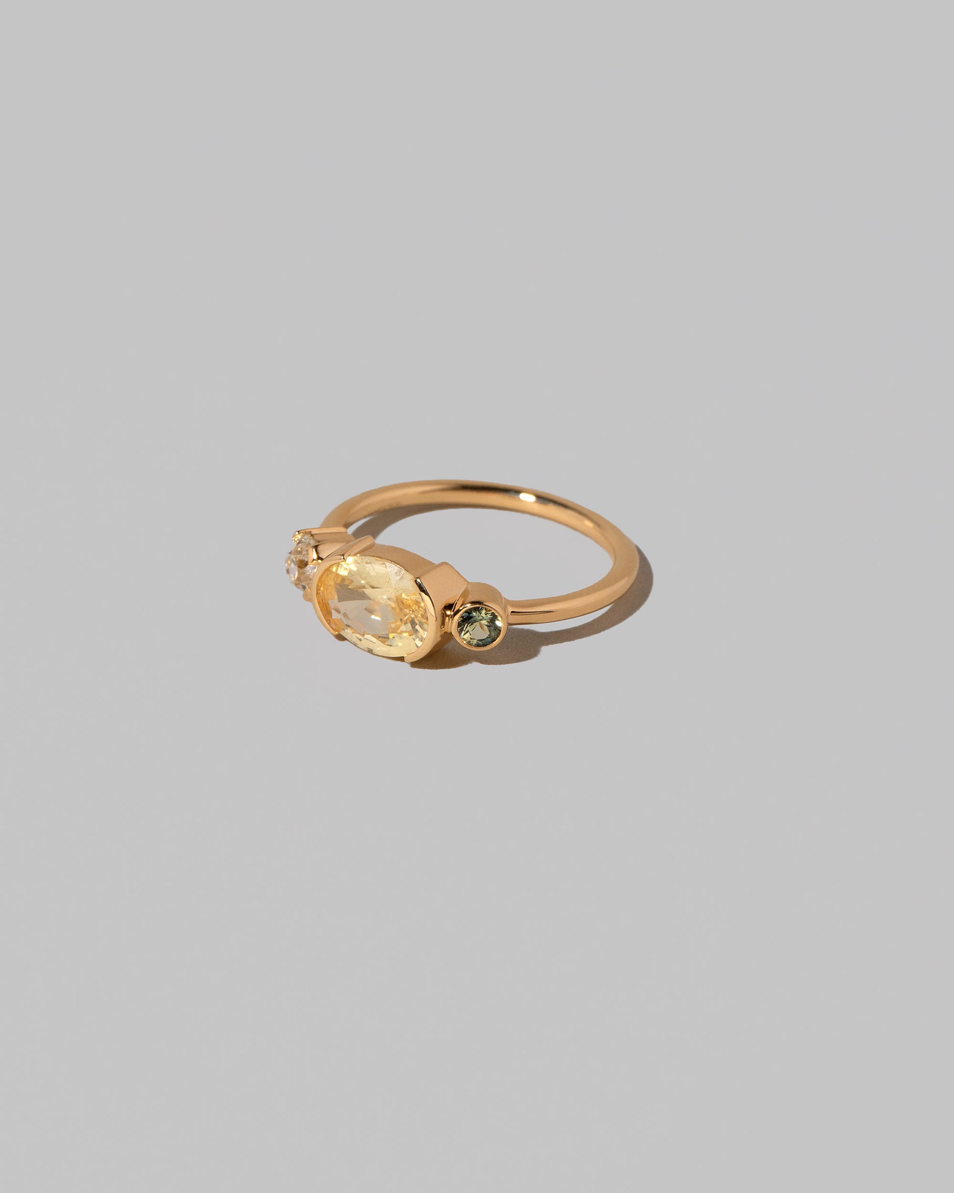 View from the side of the Areanthes Ring on light color background.