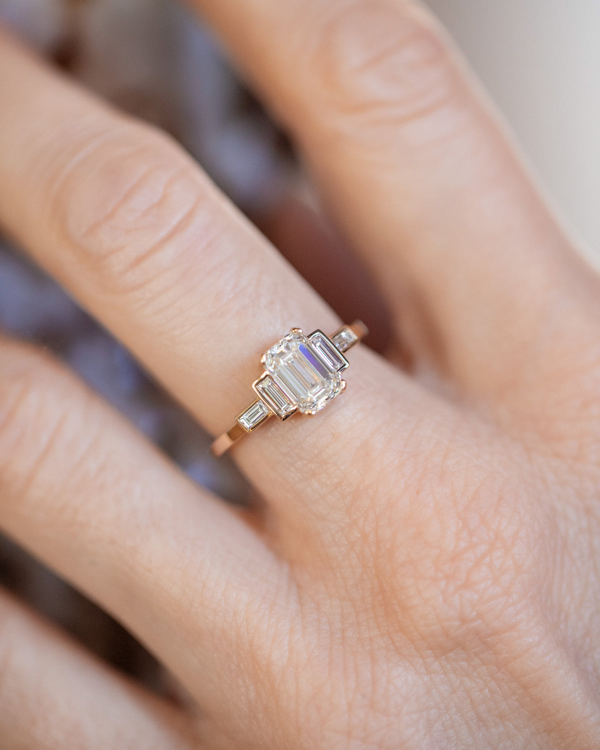 Diamond Assertion Ring on model.