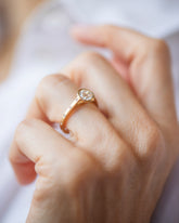 Diamond Calatrava Ring on model.