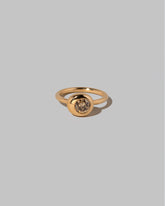 Champagne Diamond Grand Level Ring on light color background.