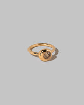 View from the side of the Champagne Diamond Grand Level Ring on light color background.