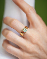 Sapphire Double Ring on model.