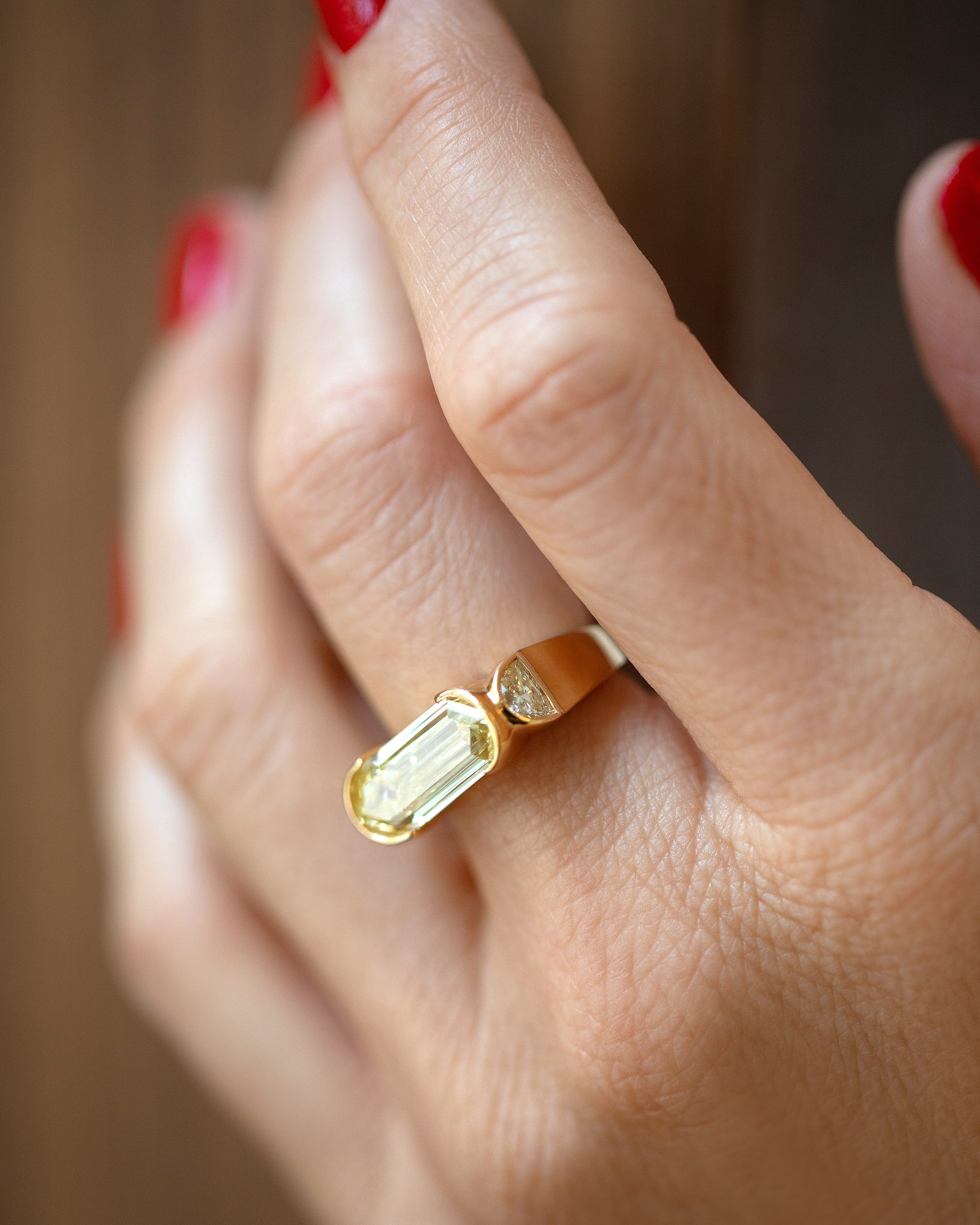 Eranthis Ring on model.