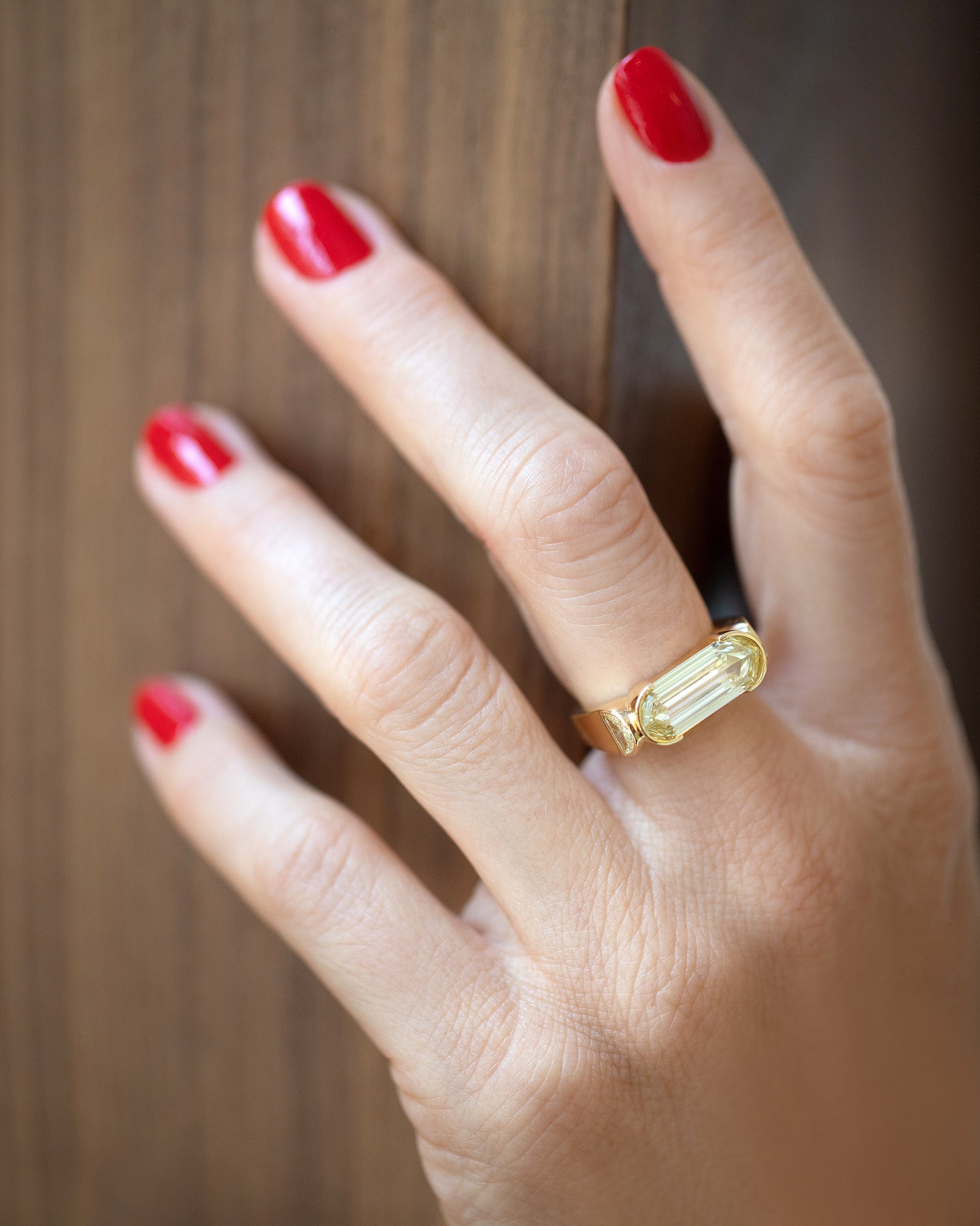 Eranthis Ring on model.