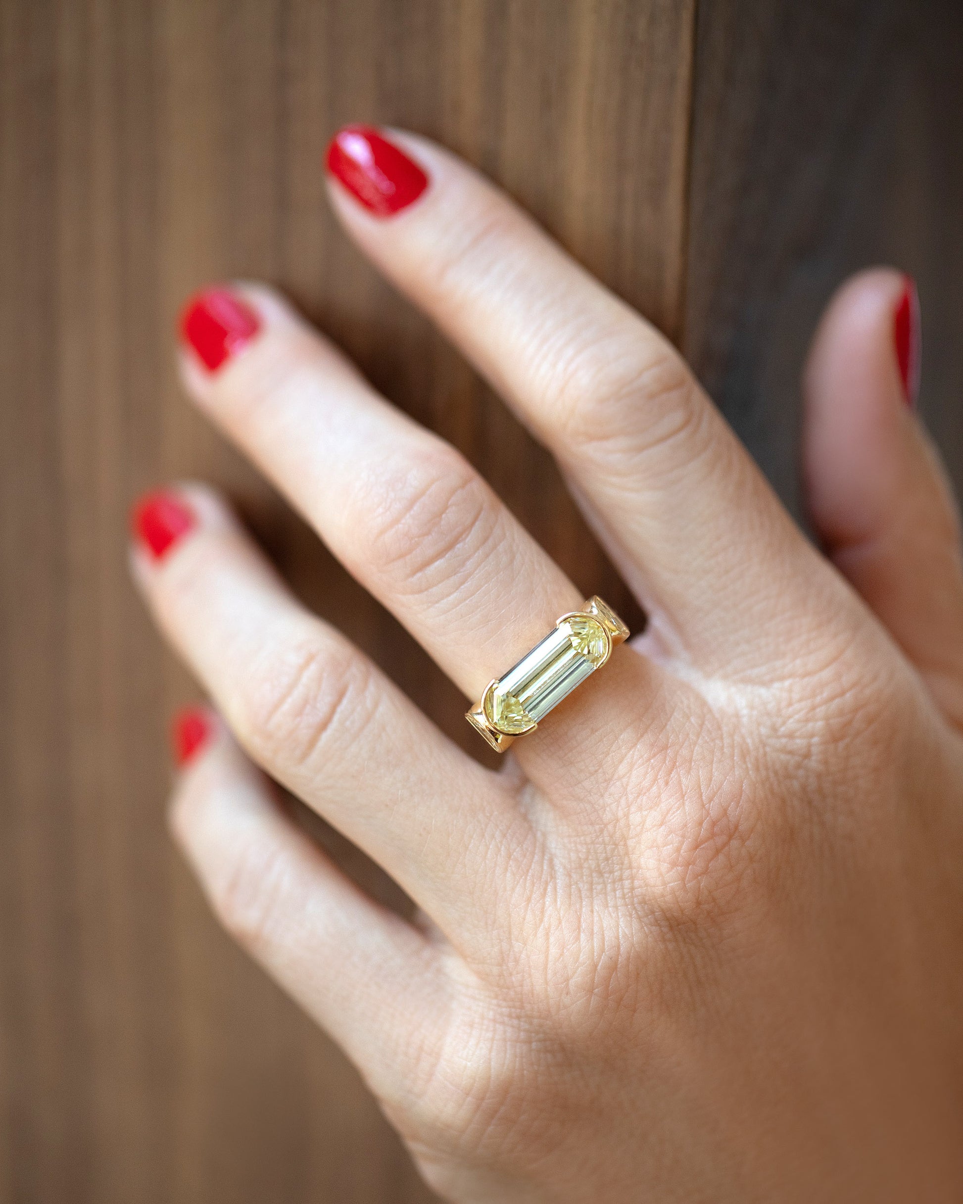 Eranthis Ring on model.