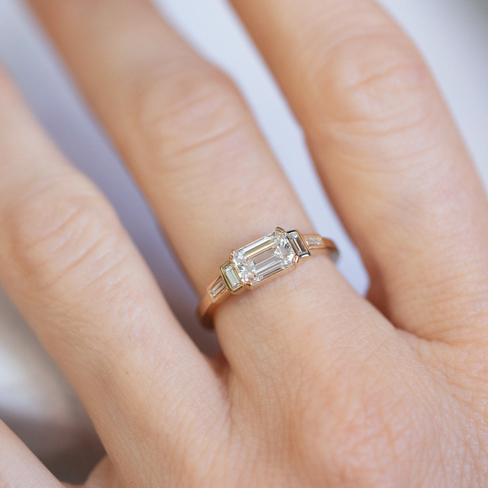 product_details::Diamond Expression Ring on model.