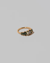 View from the side of the Fritillaria Ring on light color background.