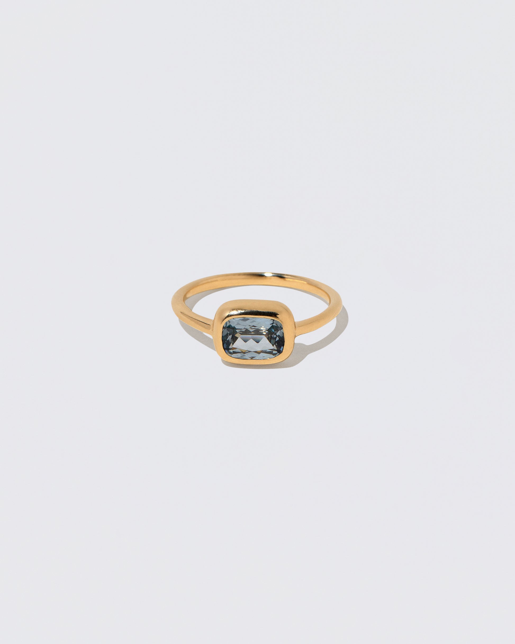 Geyser Light Blue Sapphire Ring 007 on light color background.