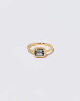 Geyser Light Blue Sapphire Ring 007 on light color background.