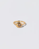 Champagne Diamond Grand Level Ring on light color background.