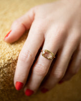 Gusher Diamond Ring 013 on model.