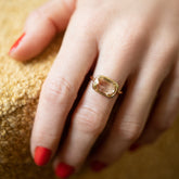product_details::Gusher Diamond Ring 013 on model.
