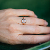 product_details::Gusher Diamond Ring 057 on model.