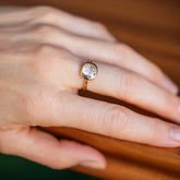 product_details::Gusher Diamond Ring 058 on model.