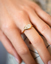 Gusher Diamond Ring 041 on model.