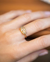 Gusher Diamond Ring 045 on model.