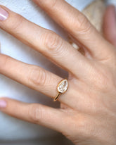 Gusher Diamond Ring 046 on model.