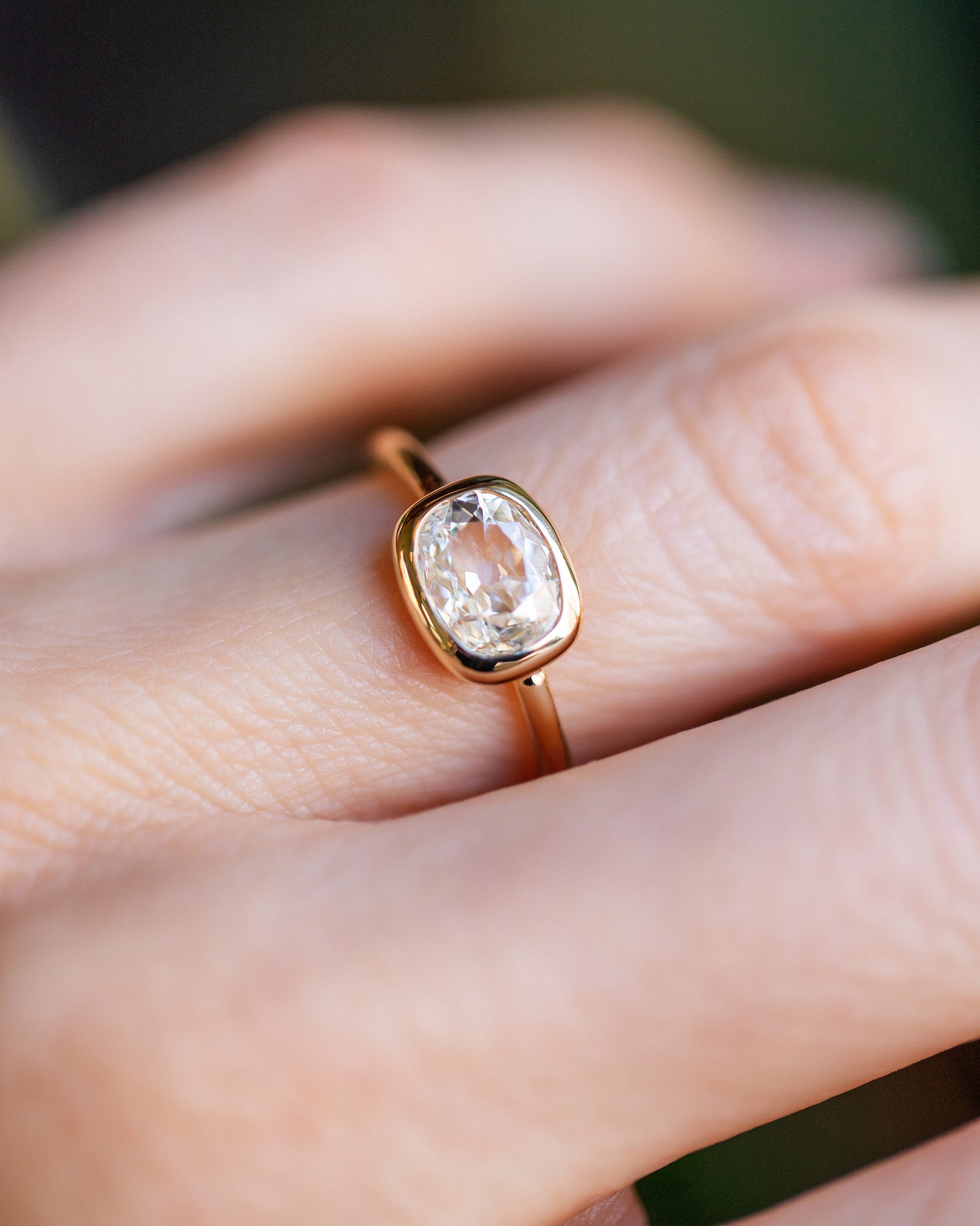 Gusher Diamond Ring 059 on model.