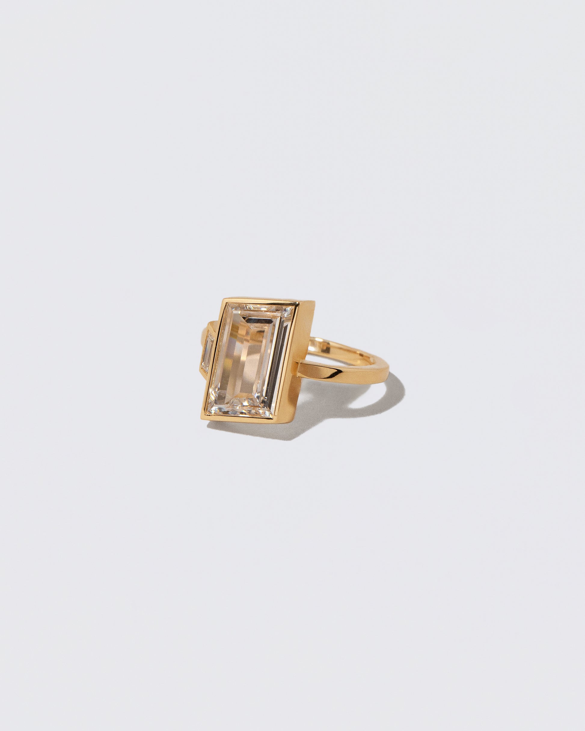 View from the side of the Laelia Ring on light color background.