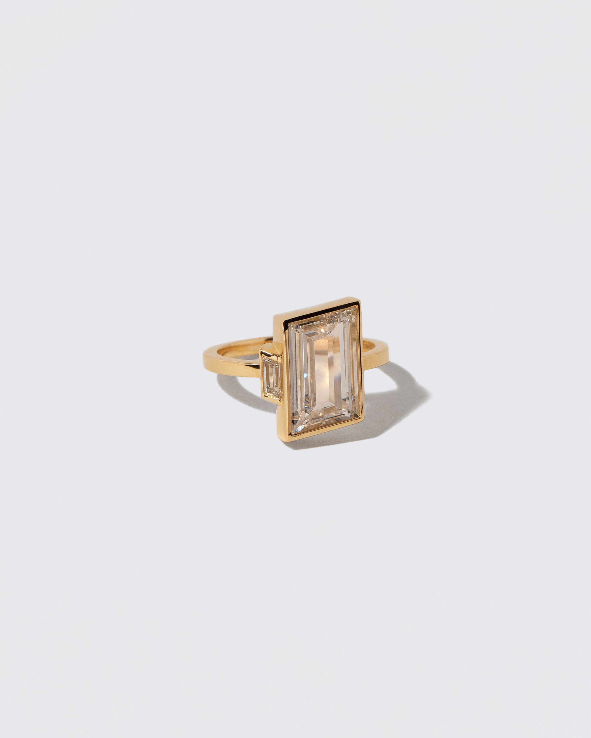 View from the side of the Laelia Ring on light color background.