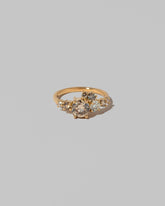 Champagne Diamond Luna Ring on light color background.