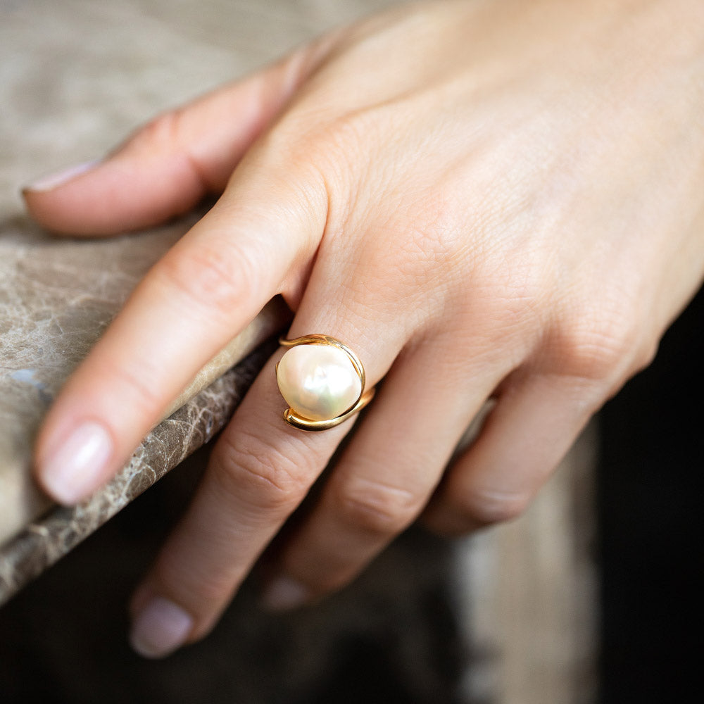 product_details::Nereus Ring on model.