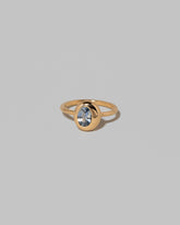 Oval Bicolor Sapphire Precise Ring on light color background.