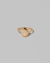 Oval Diamond Precise Ring on light color background.