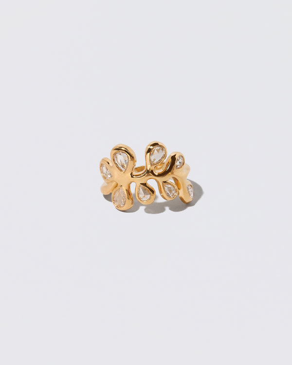 Diamond Palm Ring on light color background.
