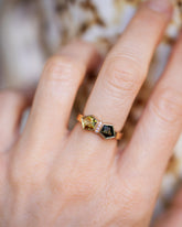 Pineapple Rain Ring on model.