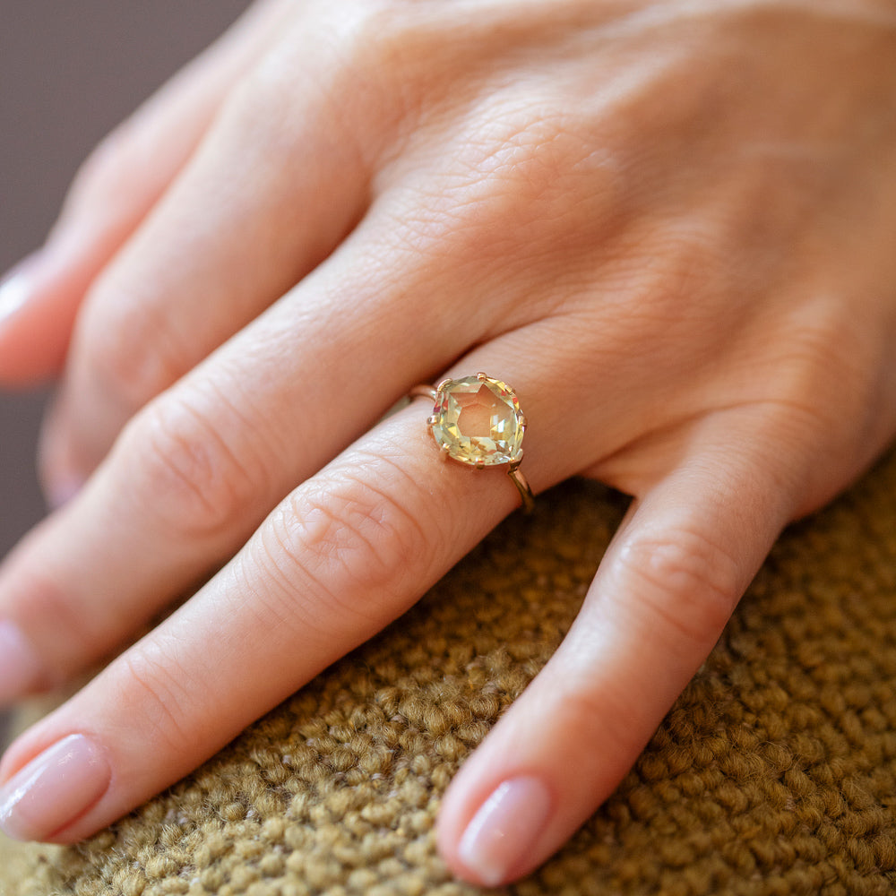 product_details::Warbler Ring on model.