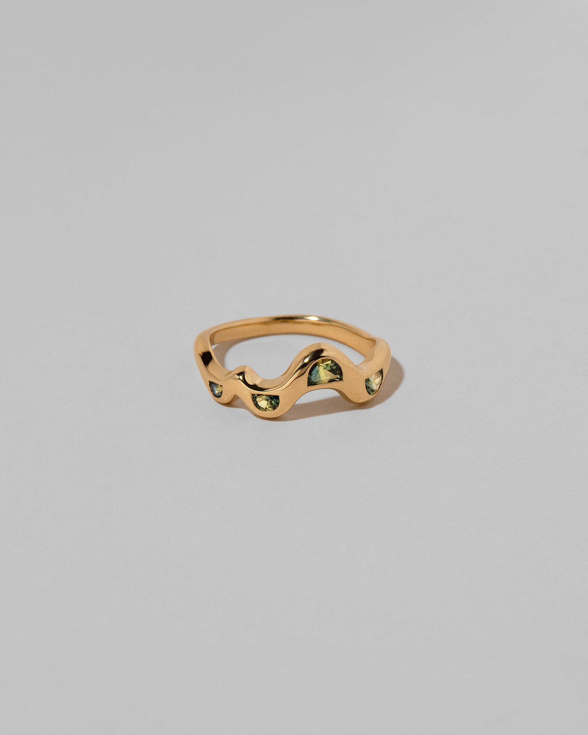 Sapphire Wild Poppies Band on light color background.