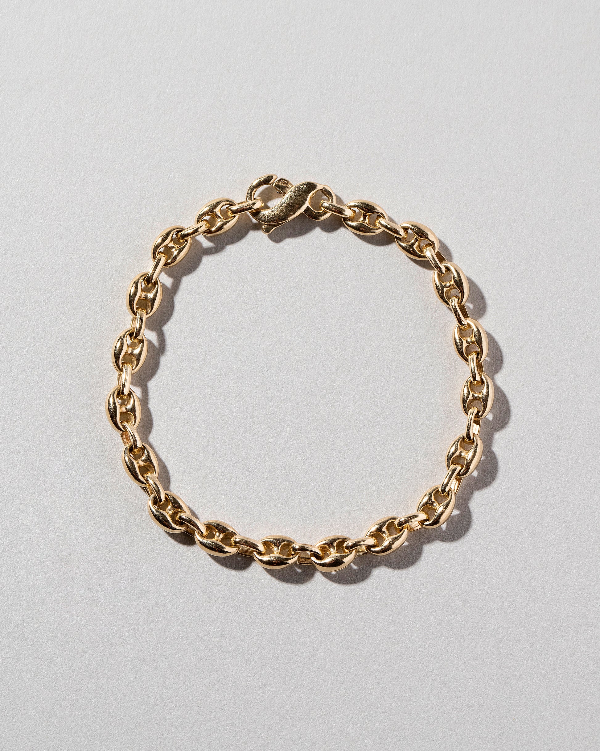Segmented Chain Bracelet on light color background.