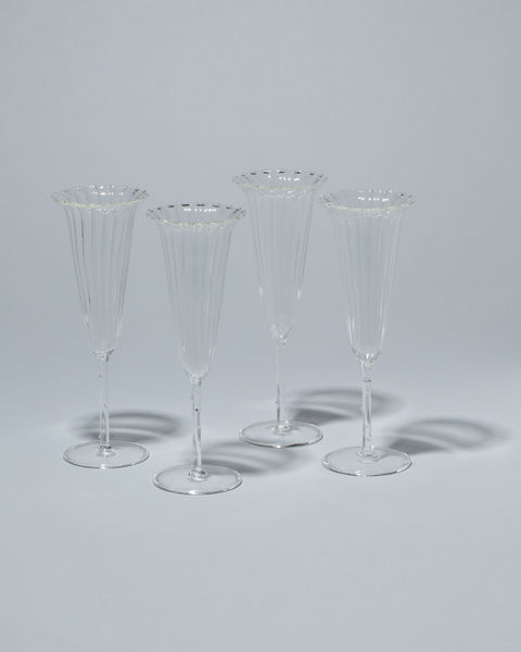 Canora Grey Nirwat 12 - Piece 1oz. Glass Flute Glassware Set