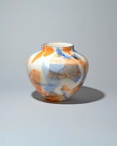 Stories of Italy Nougat Olla Vase on light color background.