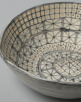 Closeup detail of the Suzanne Sullivan One Large Bowl on light color background.