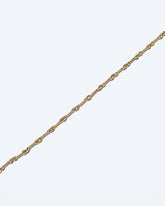 Closeup details of the Twisted Chain Bracelet on light color background.