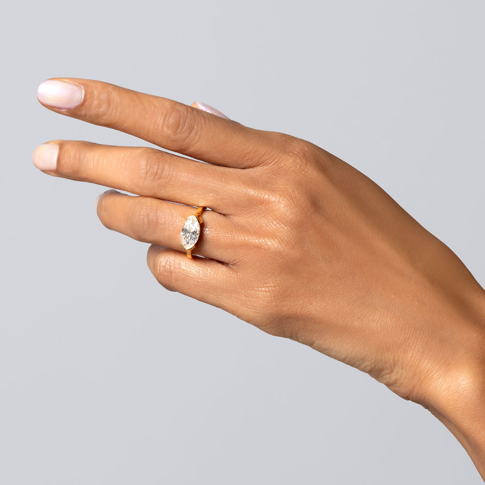 product_details::Vivacity Ring on model.