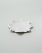 Morgan Peck Pearl Small Scallop Platter on light color background.