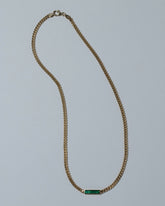 Samples & Imperfects 3.4mm Emerald Identity Chain Necklace on light color background.