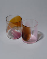 Group photo of Bow Glassworks Classic Splash Cups on light color background.