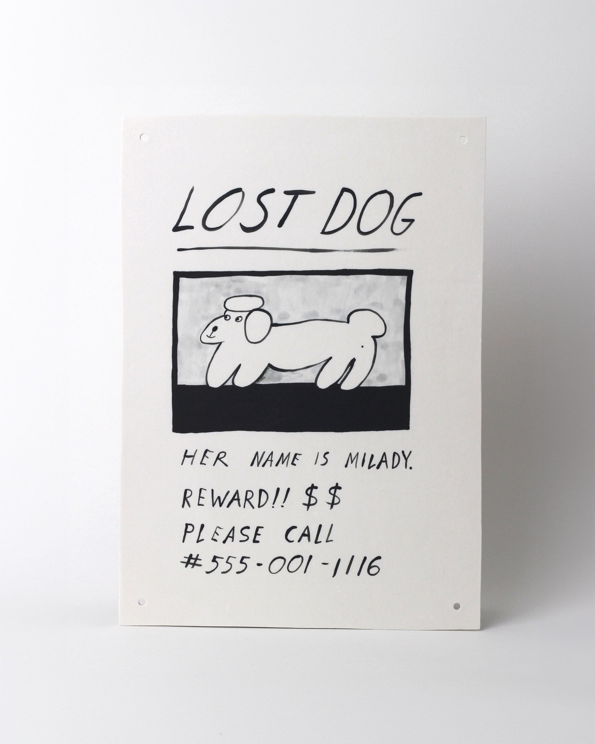 Eleonor Boström Milady PARK Lost Dog Poster on light color background.