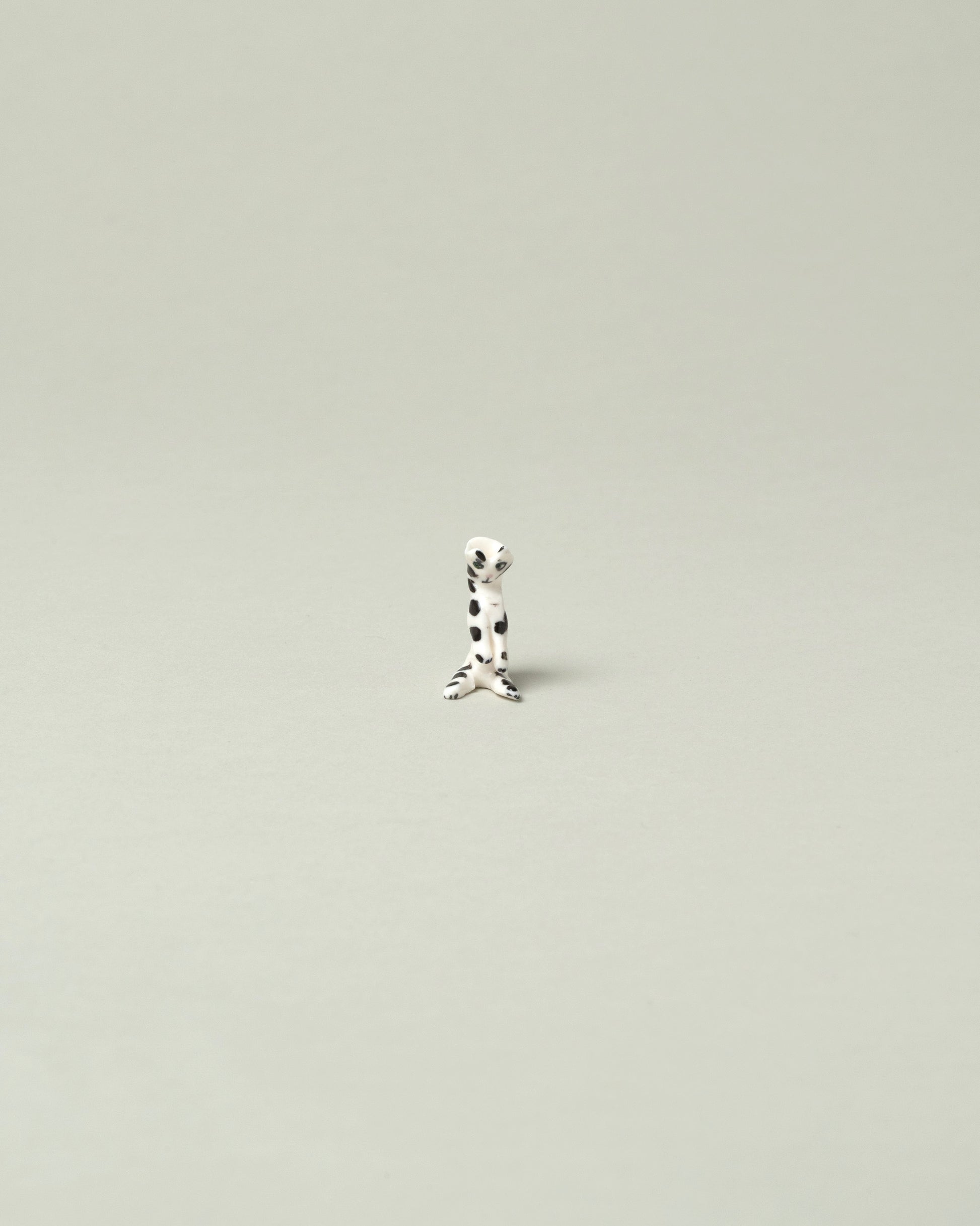 Eleonor Boström Black Spots Mini Cat Vase on light color background.