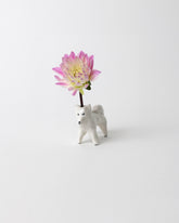 Eleonor Boström Samoyed PARK Dog Vase on light color background. Flower not included.