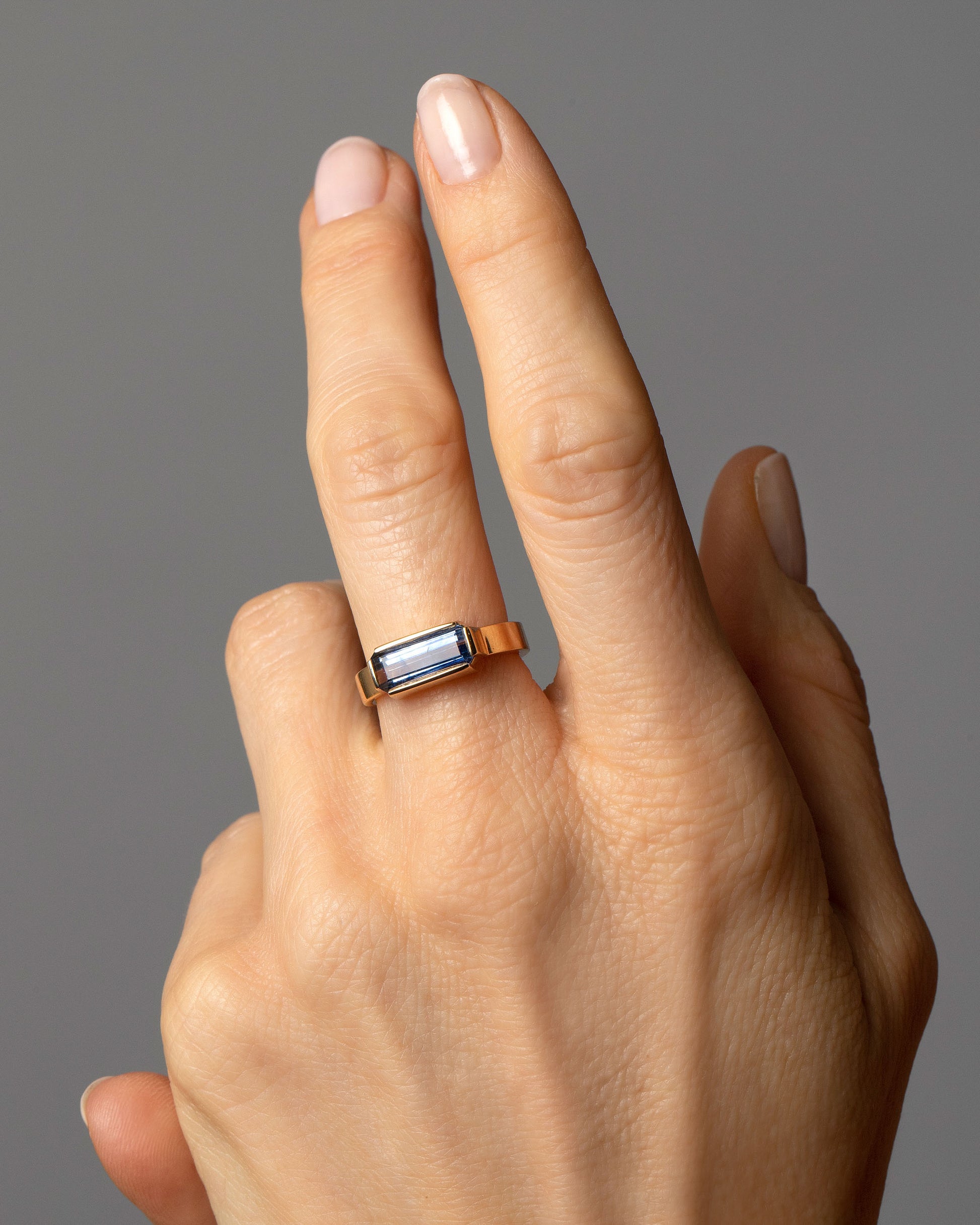 Double Over Ring on model.