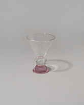 Sophie Lou Jacobsen Clear & Pink Totem Glass on light color background.