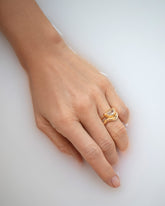 Lined Up Ring on model.