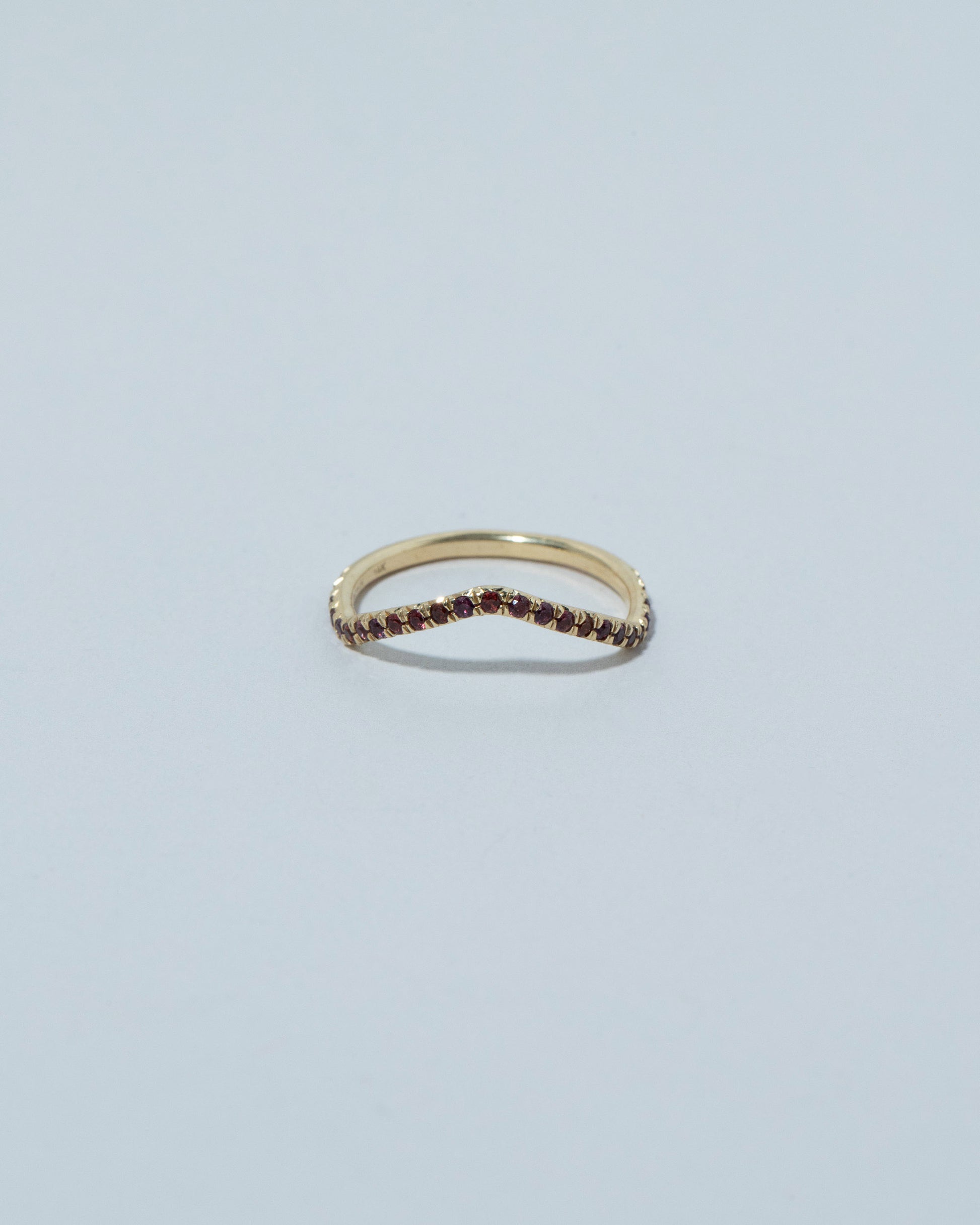 Gold Garnet Low Peak Band on light color background.